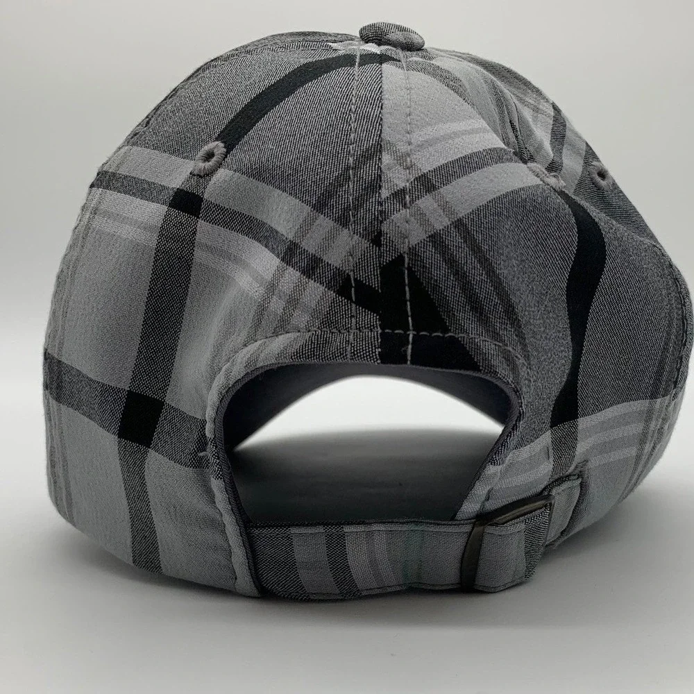 NFL Team Apparel Houston Texans Hat Mens OSFM Grey Black Plaid Embroidered Logo